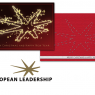 Logo for coachingvirksomheden European Leadership - og logoet brugt i to julekort